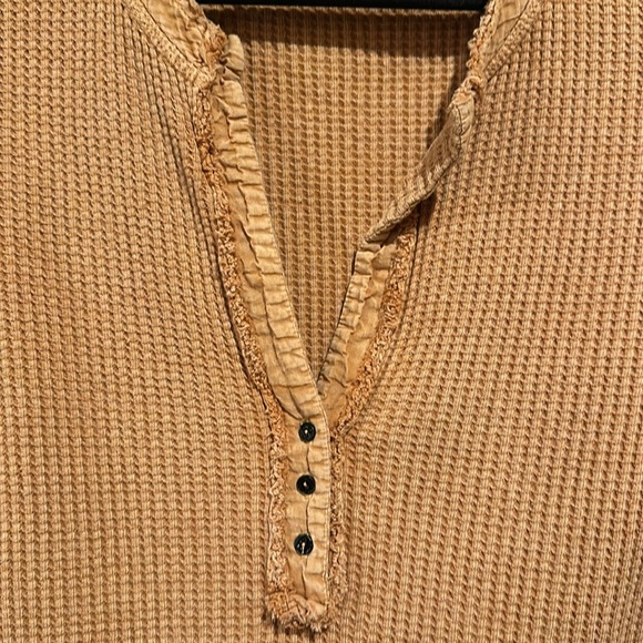 Free People Waffle Knit Henley - Picture 2 of 6